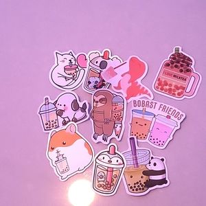 Stickers 10 piece and scrunchies